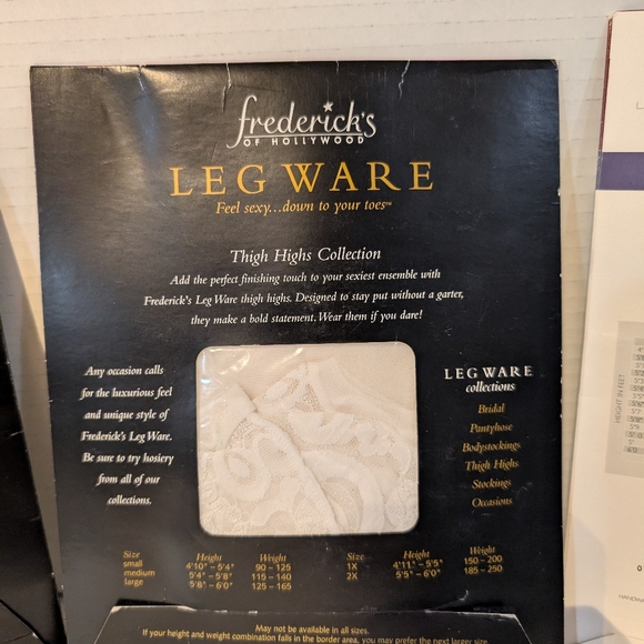 Thigh High Stockings New In‎ Package Fredrick's And Hanes Medium. 3 Packs - Picture 7 of 11